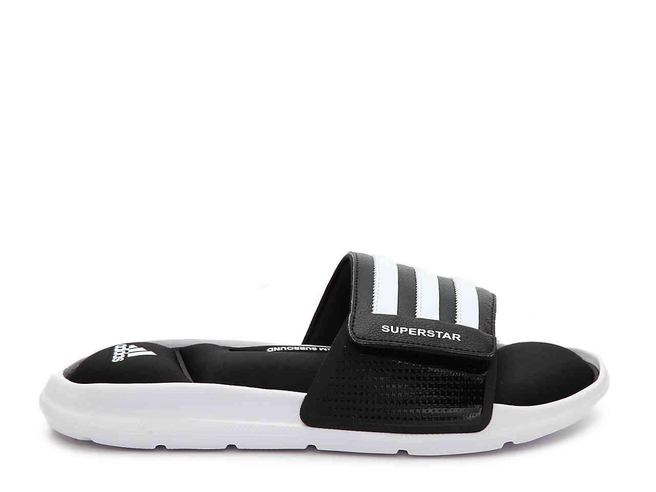 adidas Synthetic Superstar 5g Slide Sandal in Black/White ...