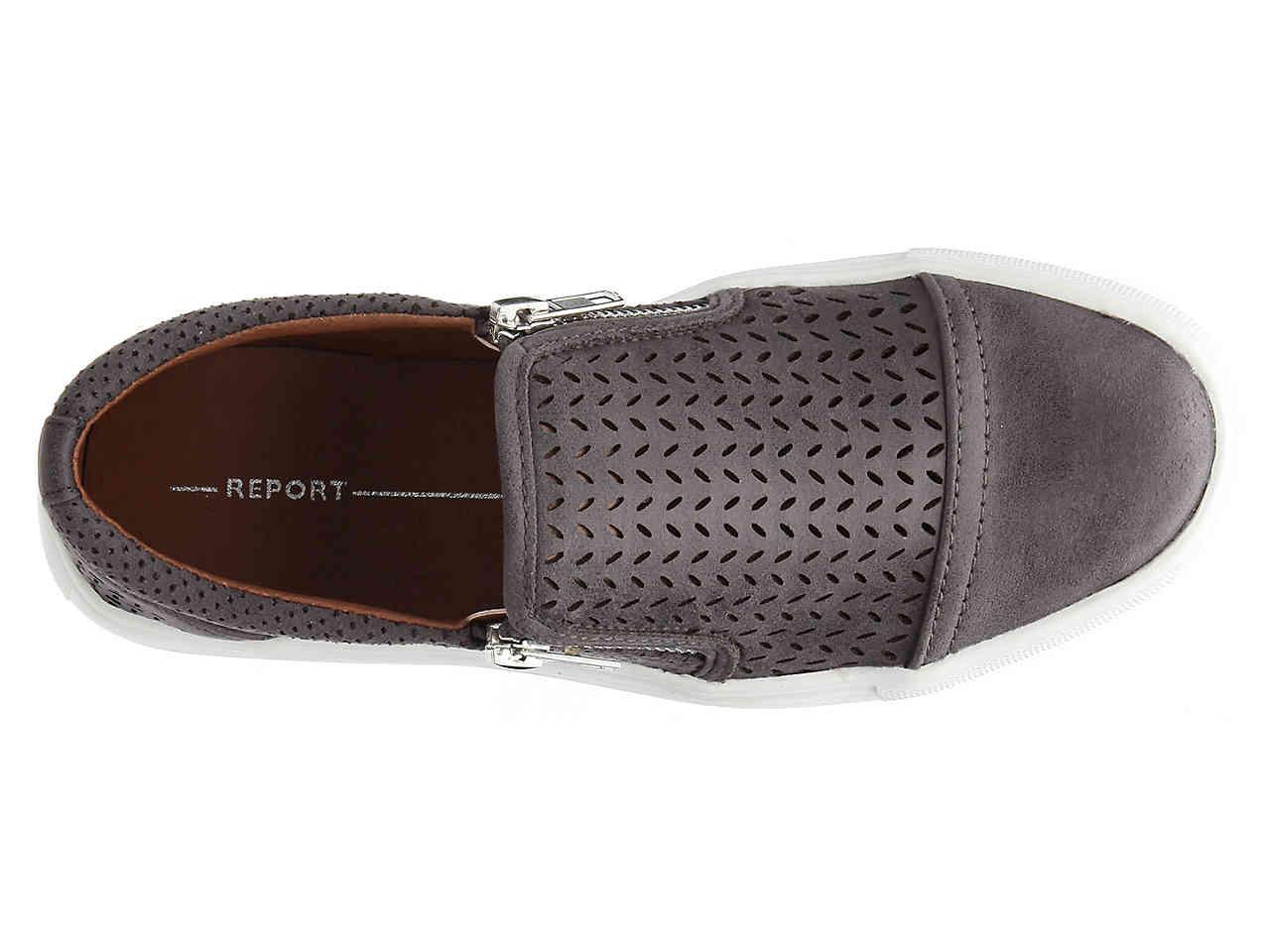Report women s alexa side top zip slip on sneaker