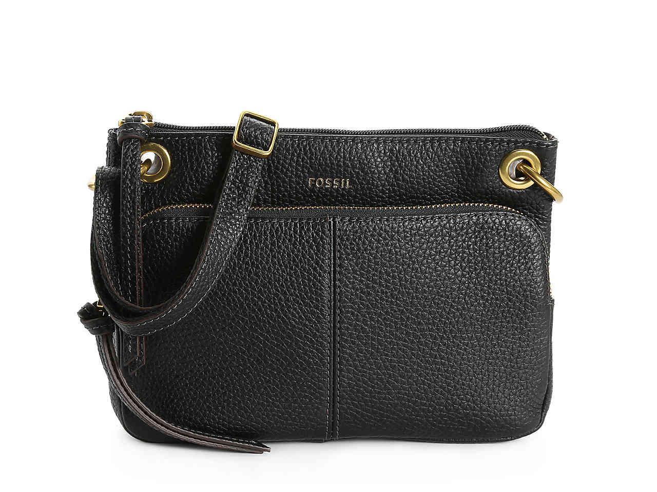 fossil karli leather crossbody bag