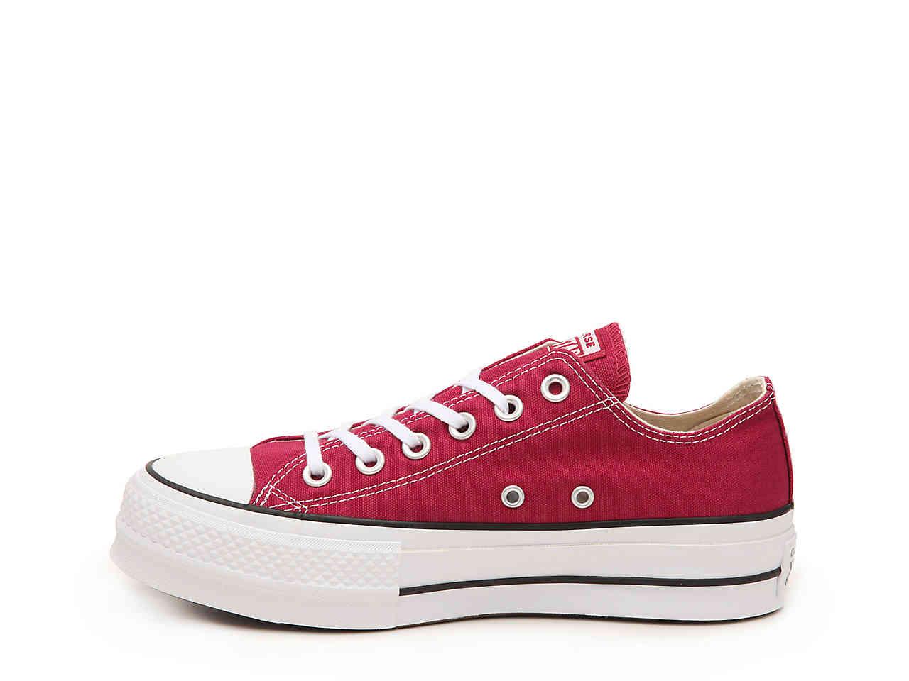 Converse Canvas Chuck Taylor All Star Lift Platform Sneaker in Red - Lyst