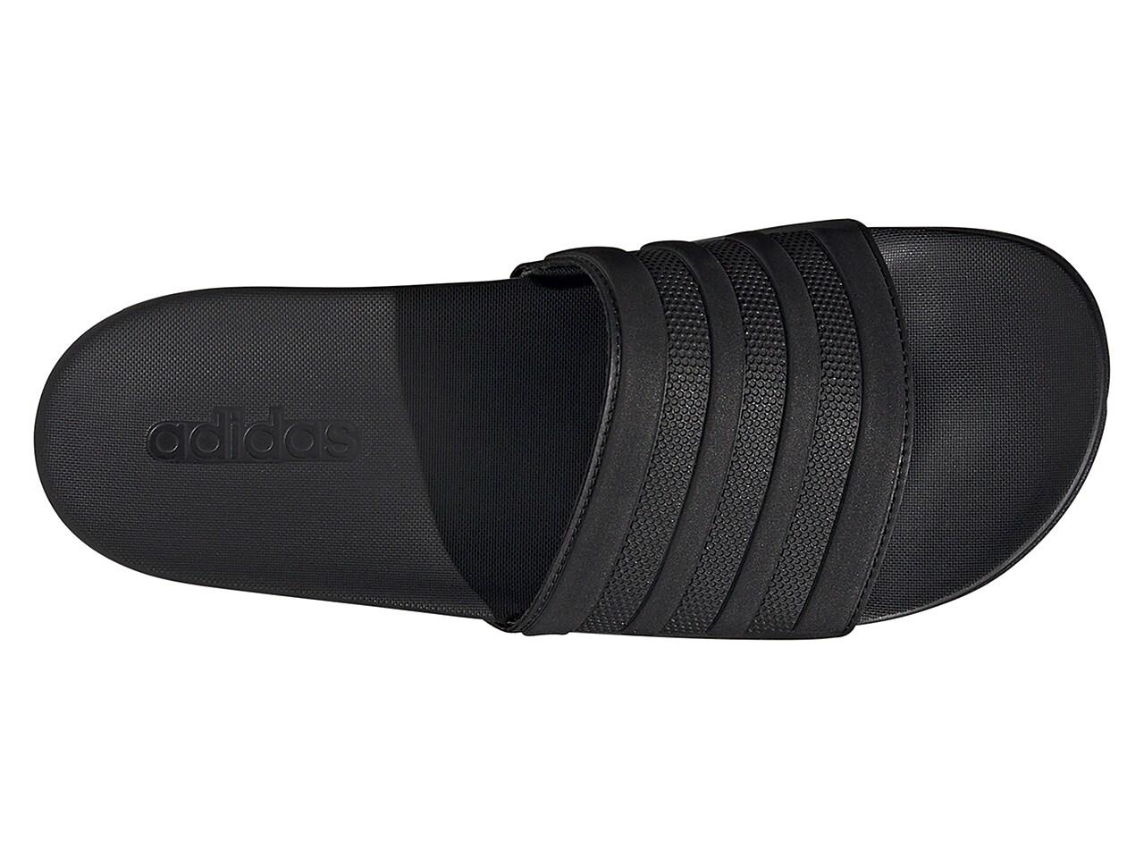 Adidas adilette mono black sale