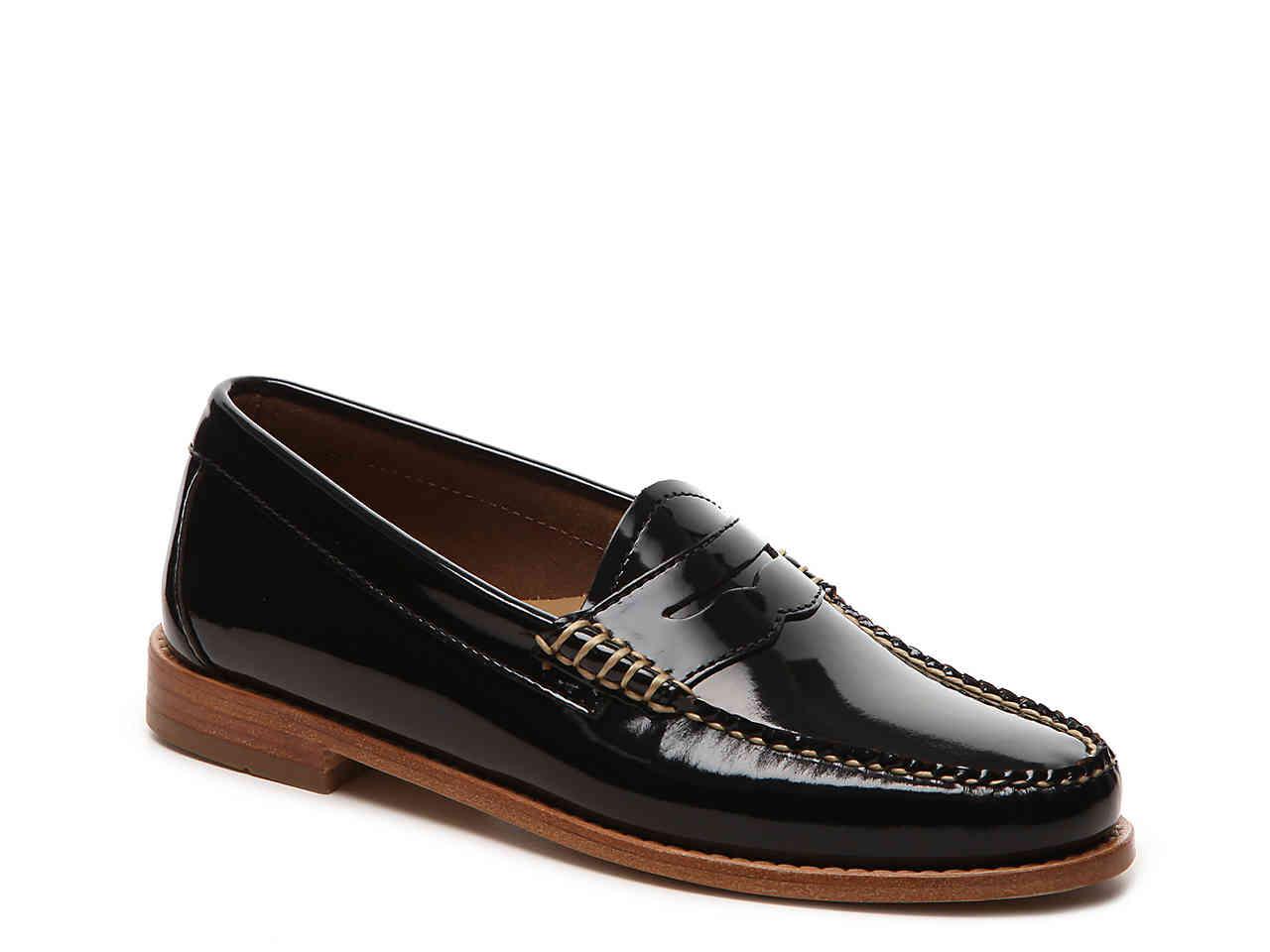 G.H.BASS Whitney Weejuns Patent Loafer in Black - Lyst