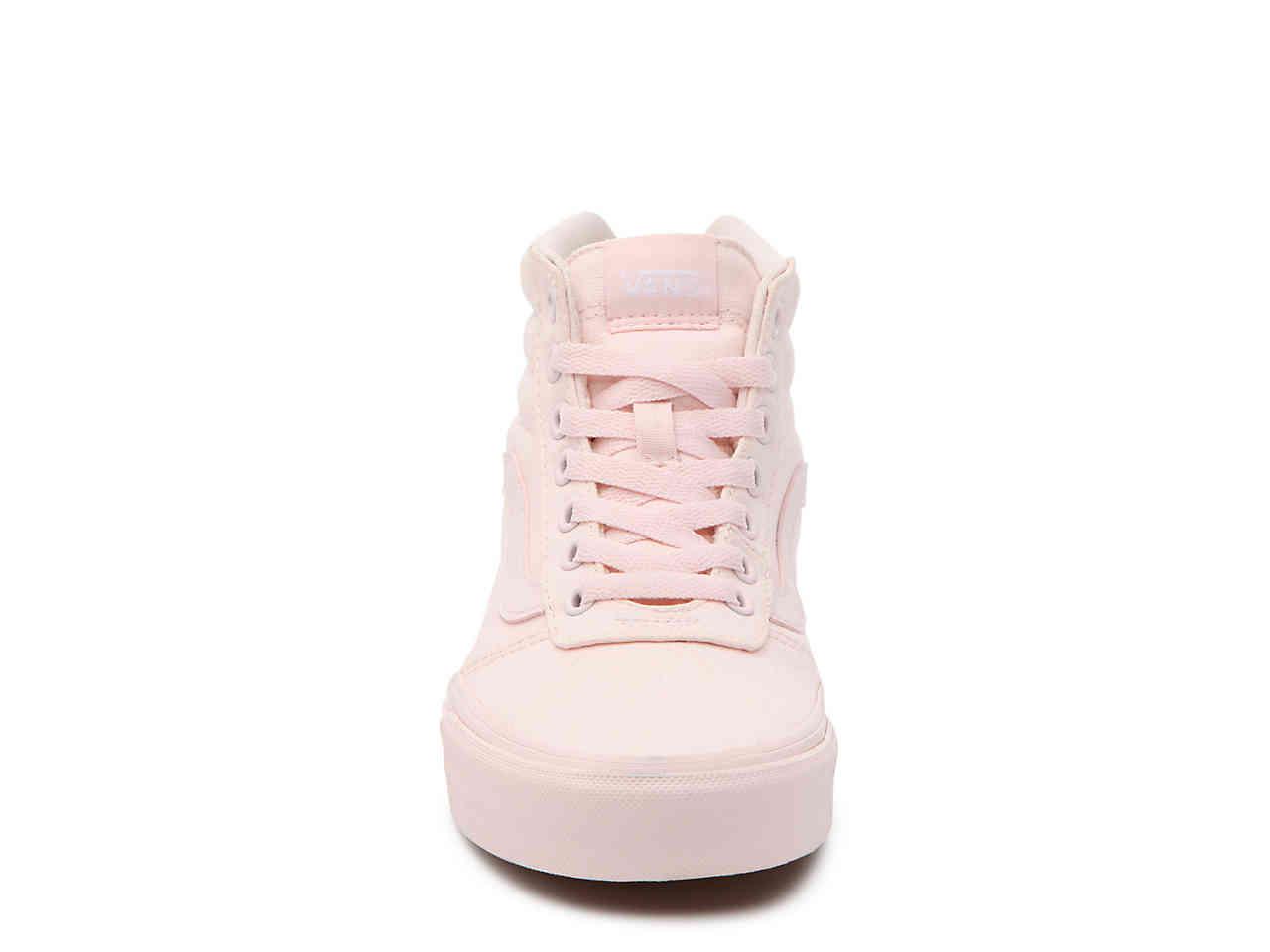 Vans Canvas Ward Hi High-top Sneaker in Light Pink (Pink) | Lyst