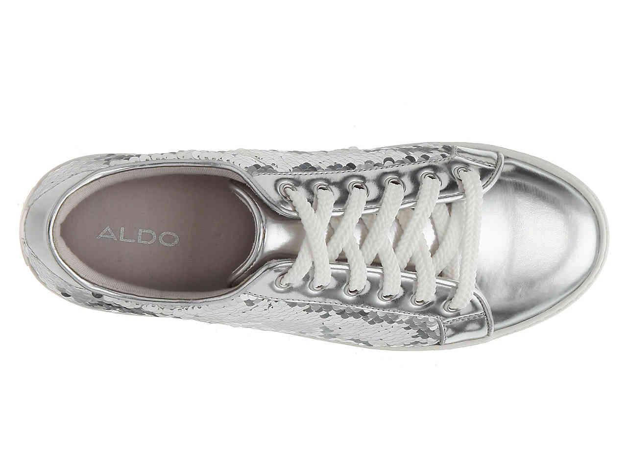 aldo silver sneakers