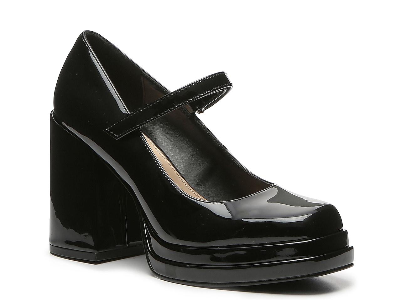 Black Millenial Bug Patent High Heeled Mary Jane Shoes - LONDON RAG -  4036278