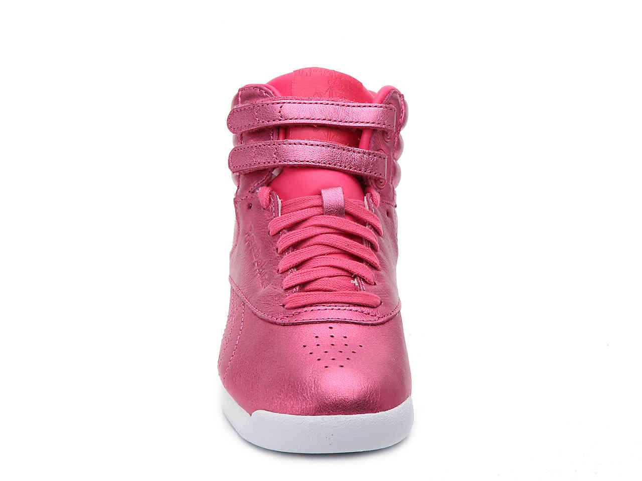 Reebok Metallic High-top Sneaker in Pink Metallic (Pink) | Lyst