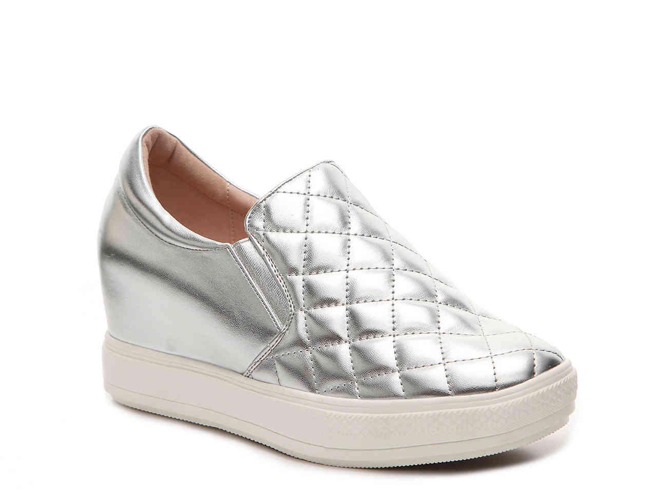 Wanted Brioches Wedge Sneaker in Silver 