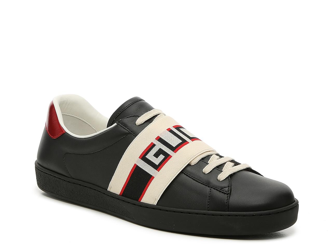black low top gucci shoes