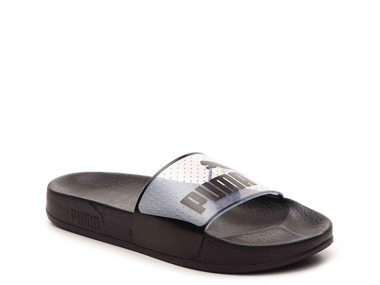 puma clear slides with confetti