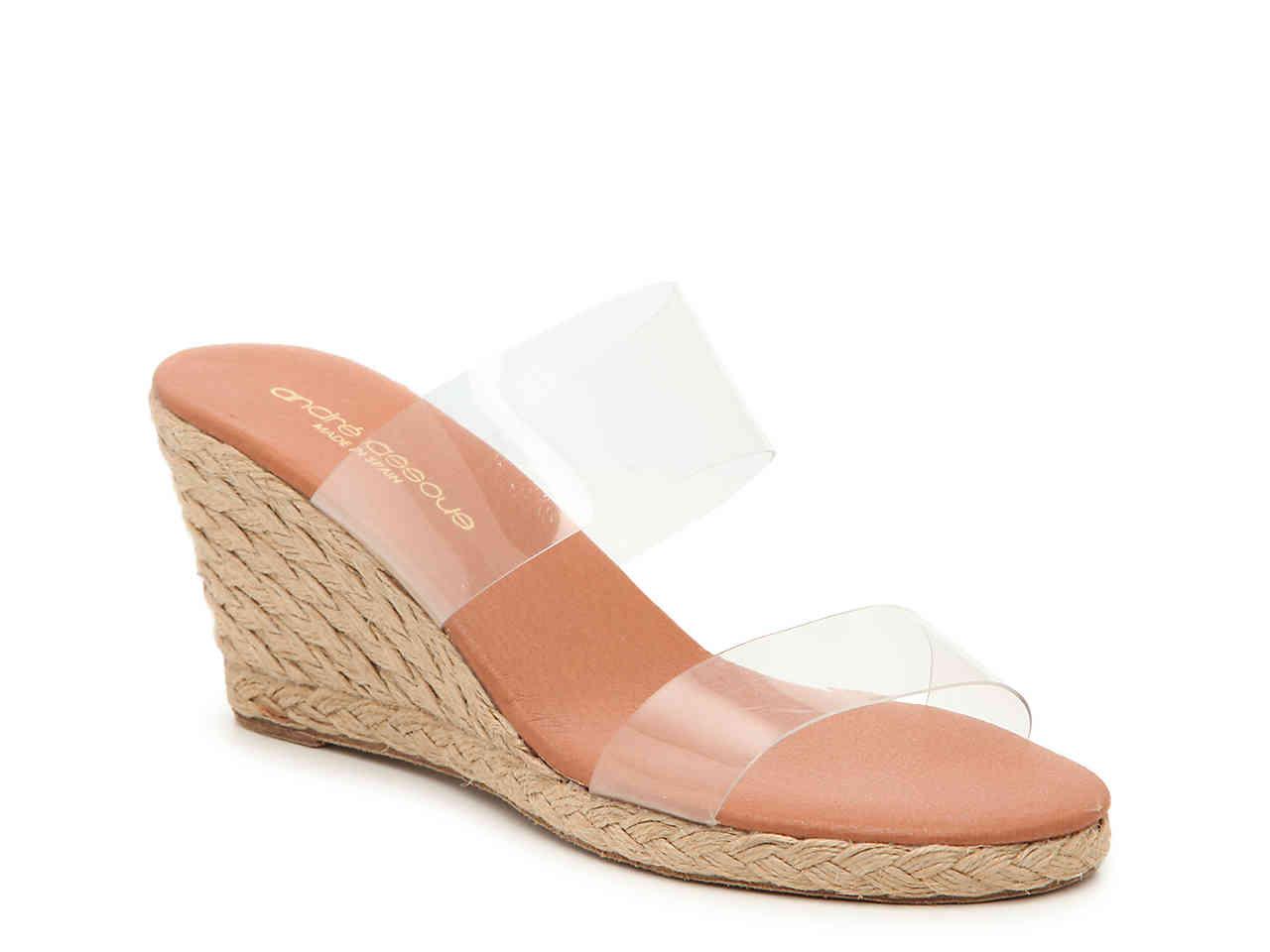 andre assous clear wedge