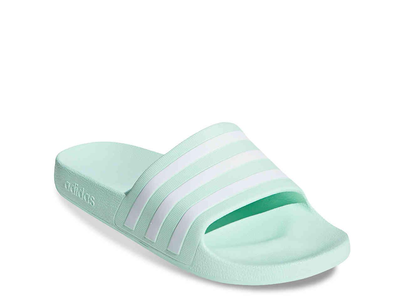 adilette mint green