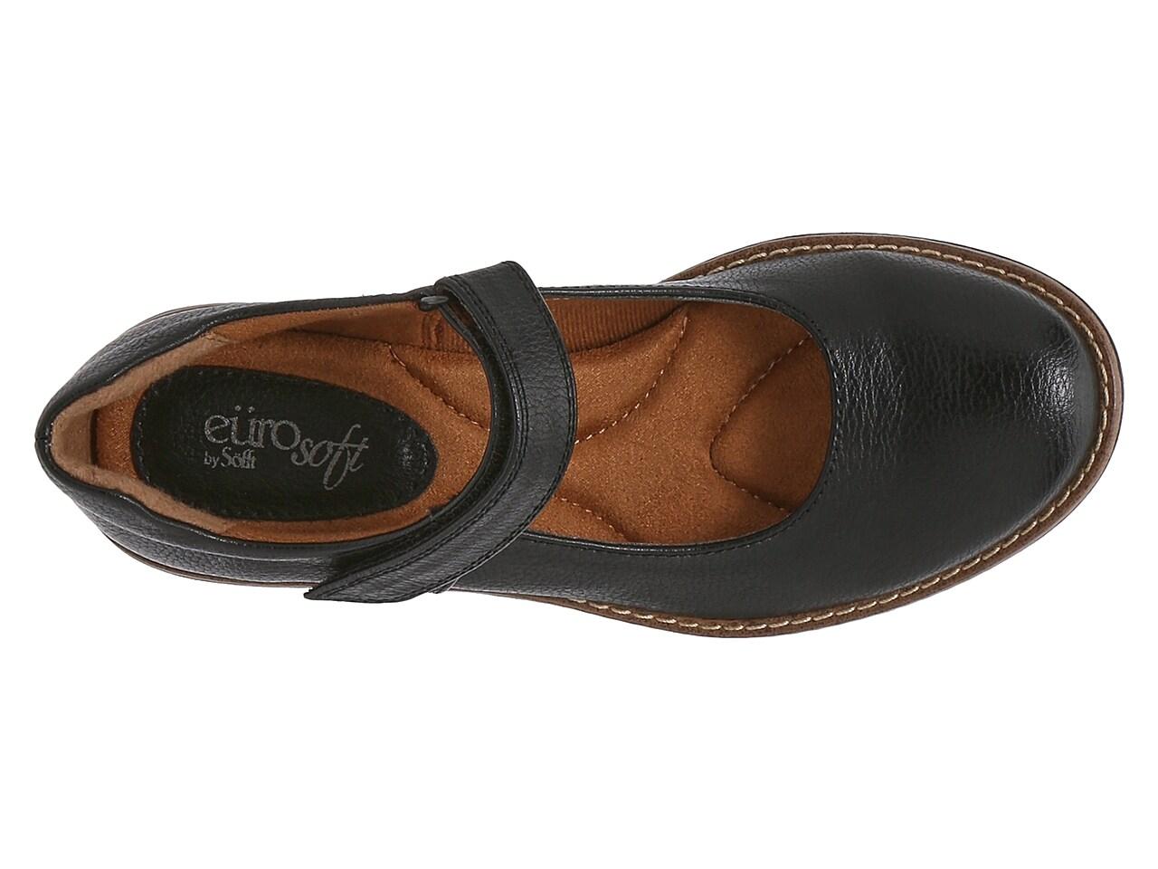 EuroSoft Fairton Wedge Mary Jane in Black Lyst
