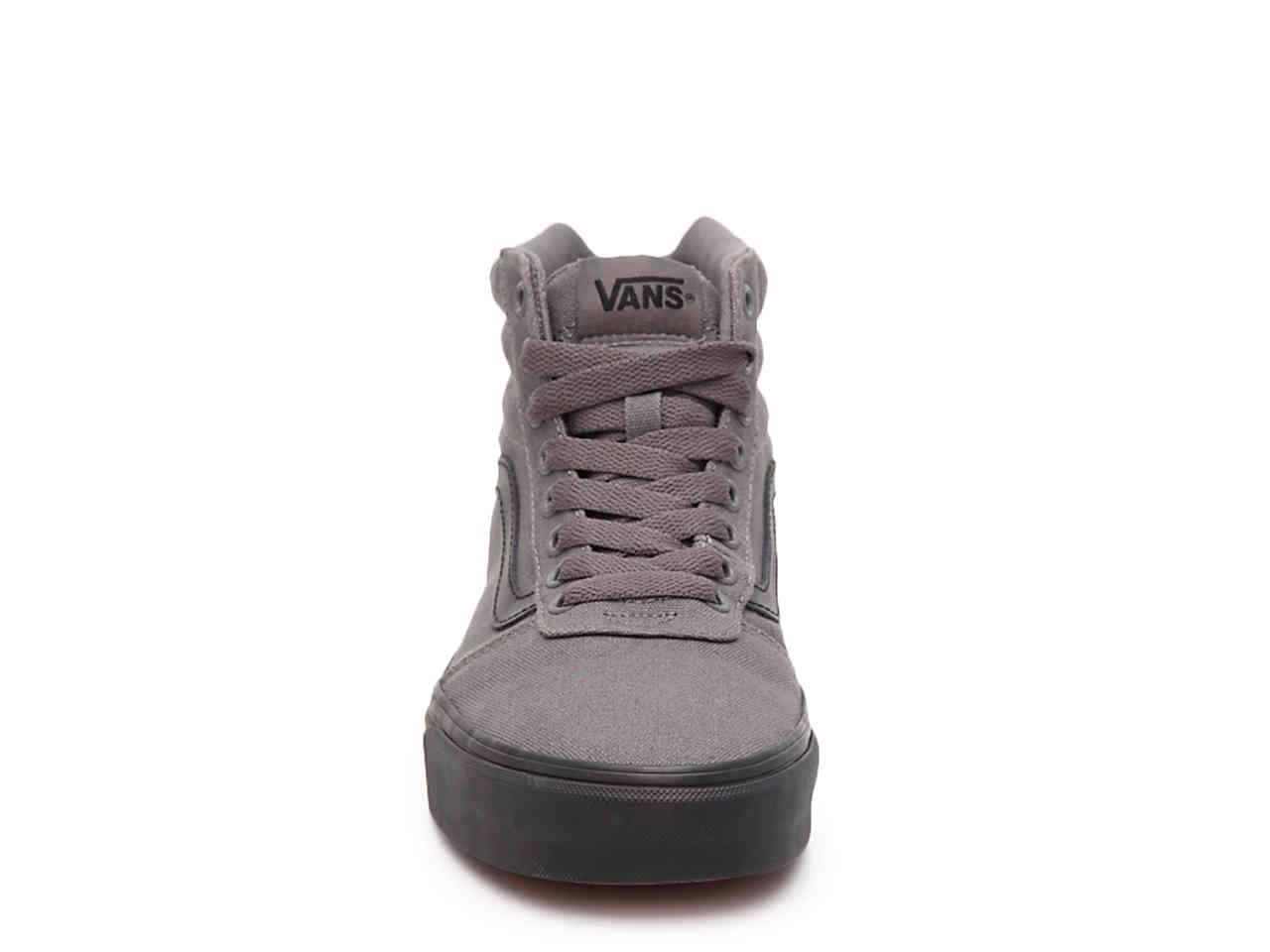 Vans Canvas Ward Hi High-top Sneaker in Grey (Gray) for Men - Lyst