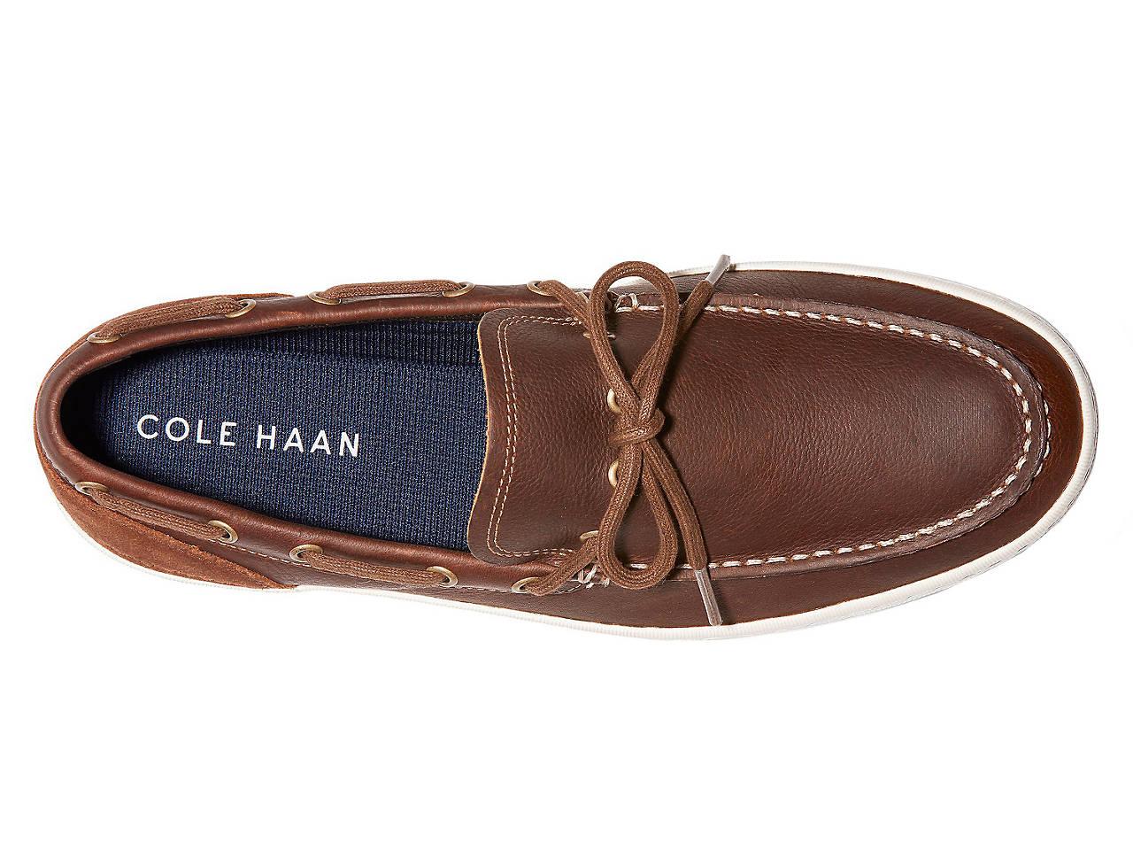 Cole Haan Leather Nantucket Deck Camp Boat Shoe in Dark Brown (Brown