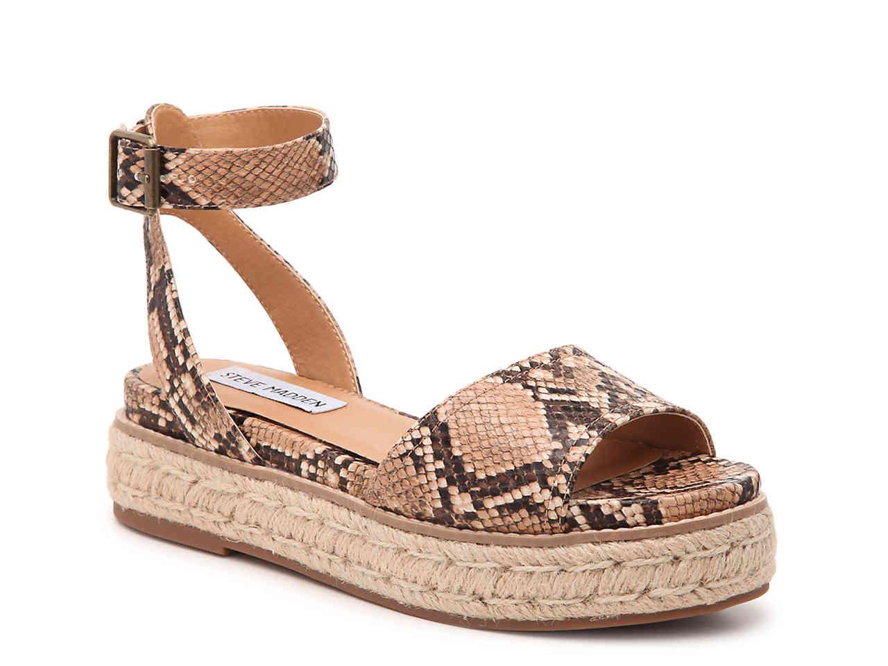 steve madden platform sandals tan