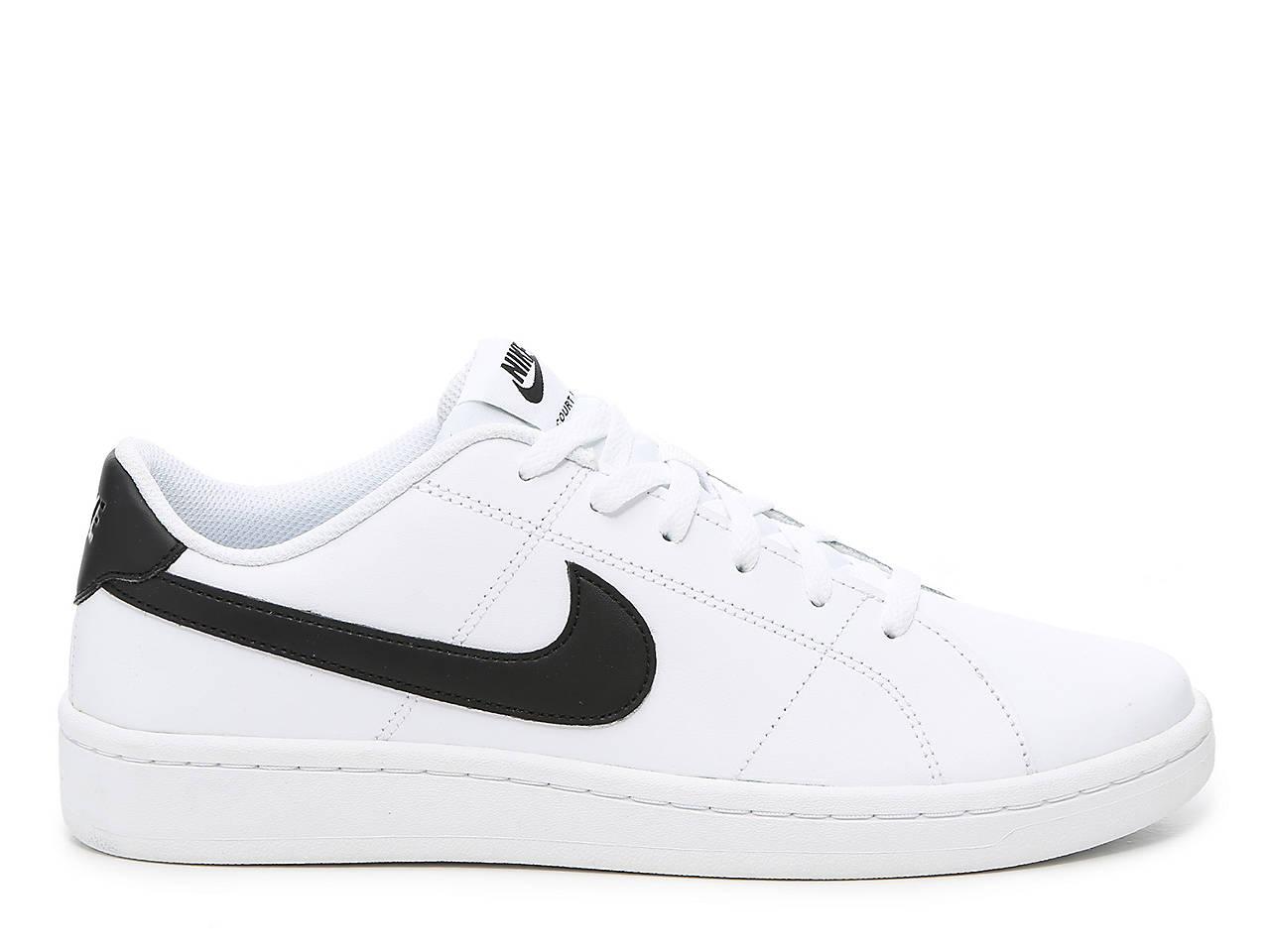 nike court royale white and black