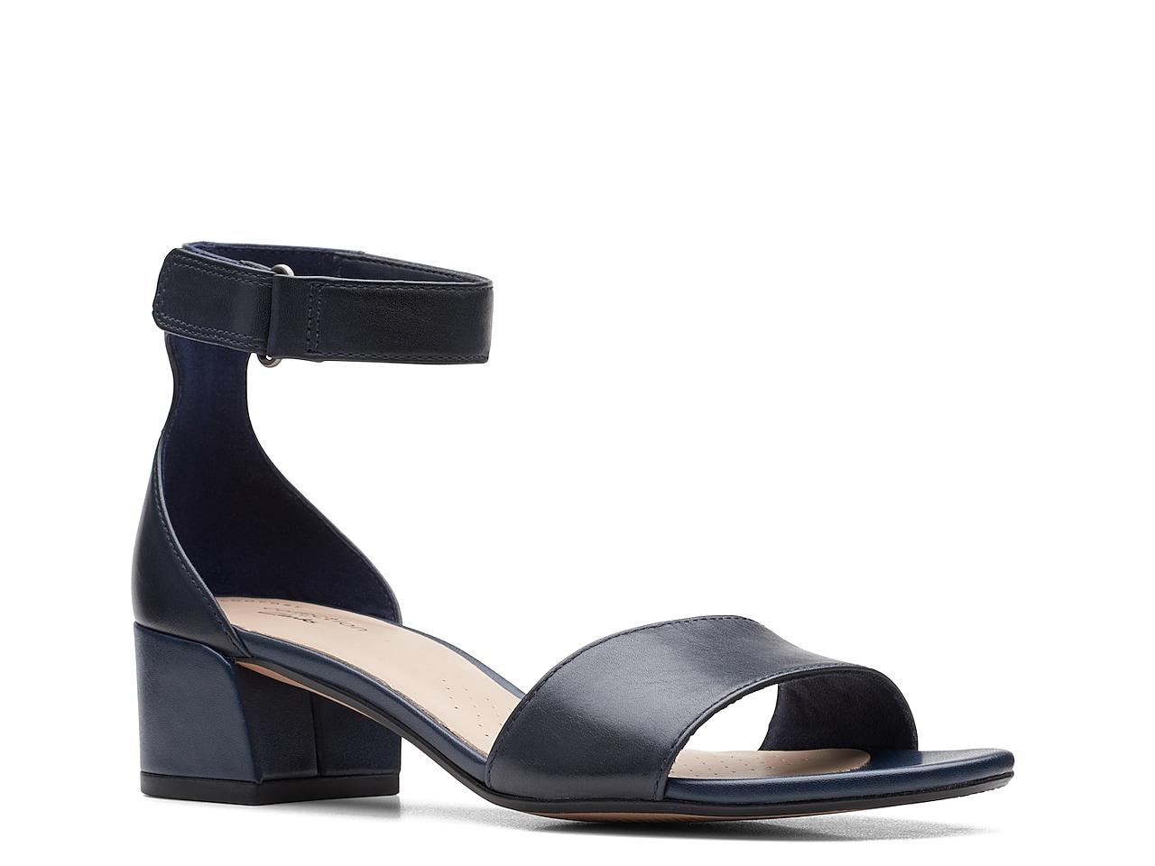 Clarks Leather Caroleigh Anya Sandal in Navy (Blue) | Lyst