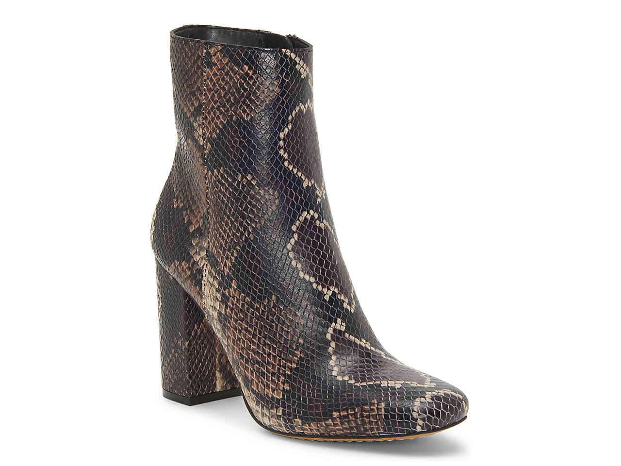 Vince Camuto Synthetic Dannia Bootie in Dark Brown Snake Print Leather ...