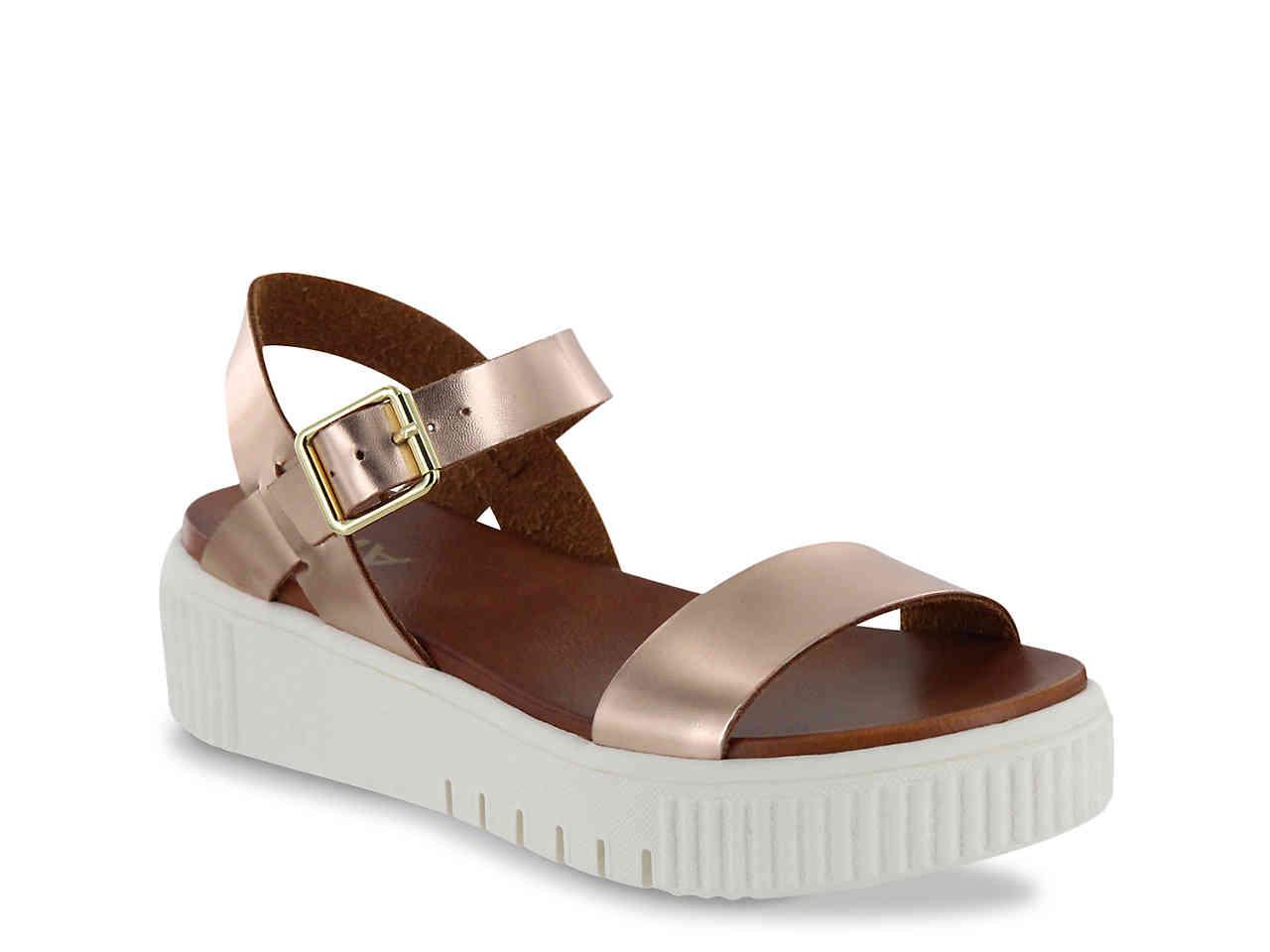 rose gold platform slides
