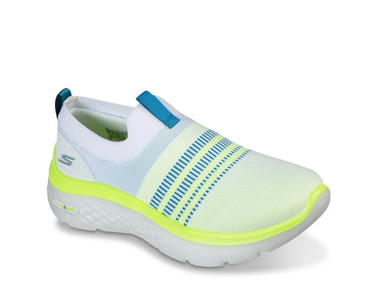 Skechers Synthetic Gowalk Hyperburst Rapid Highway Slip-on Sneaker in  White/Blue/Neon Green (Blue) | Lyst