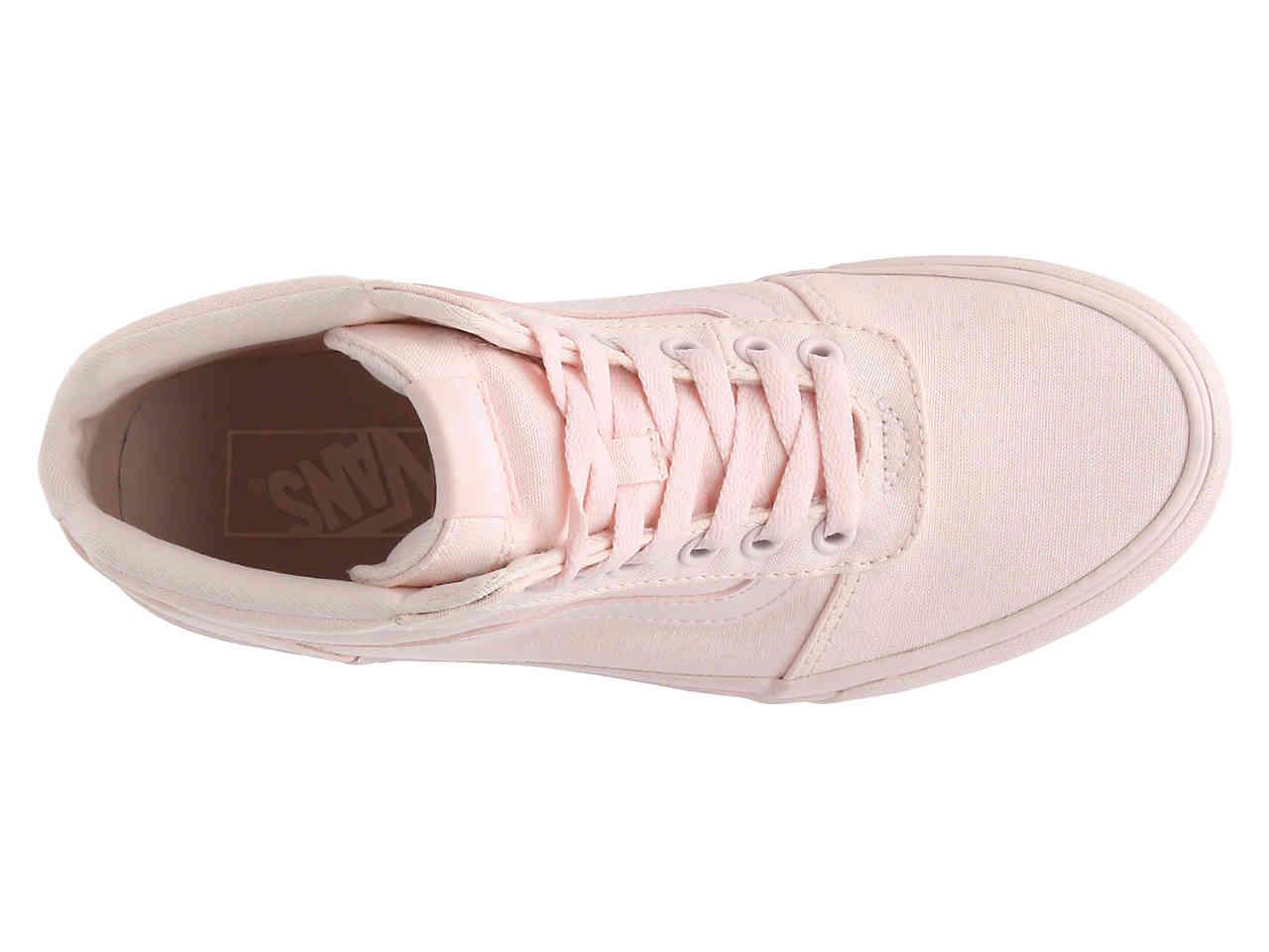 Vans Canvas Ward Hi High-top Sneaker in Light Pink (Pink) | Lyst