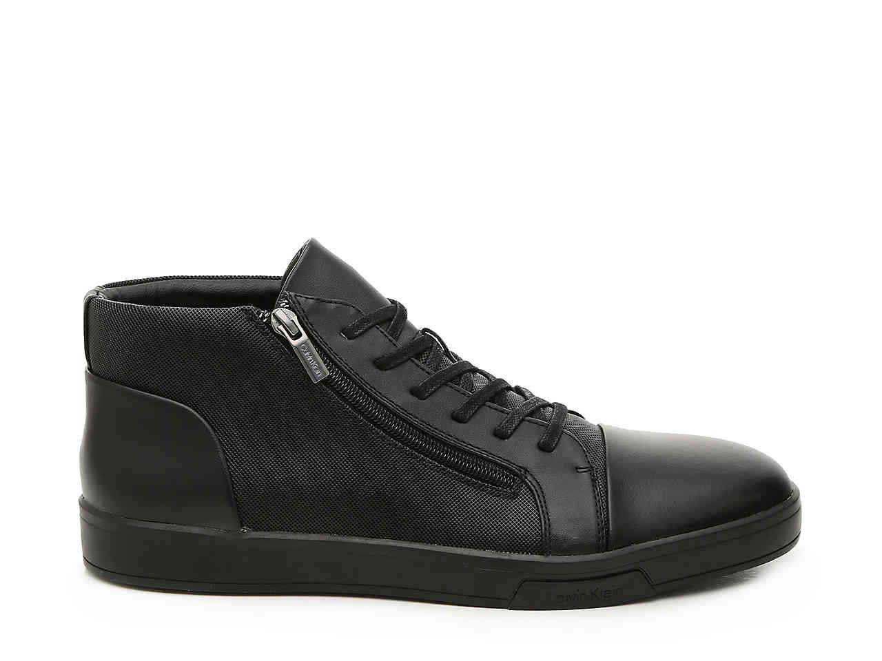 calvin klein high top sneakers mens