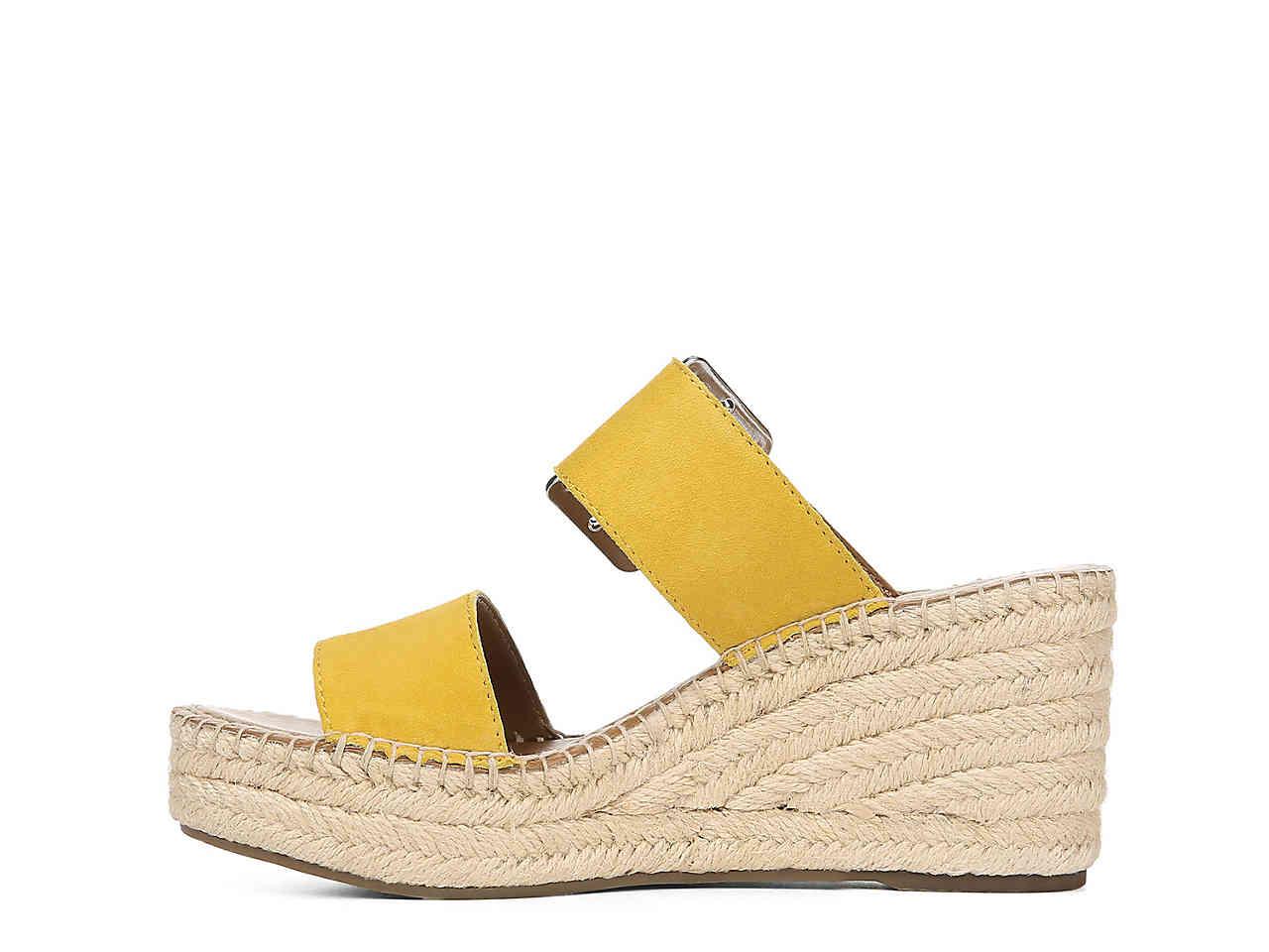 franco sarto coastal espadrille wedge sandal yellow