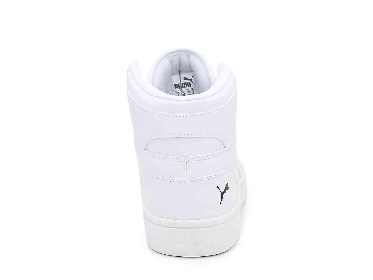 puma white high top sneakers