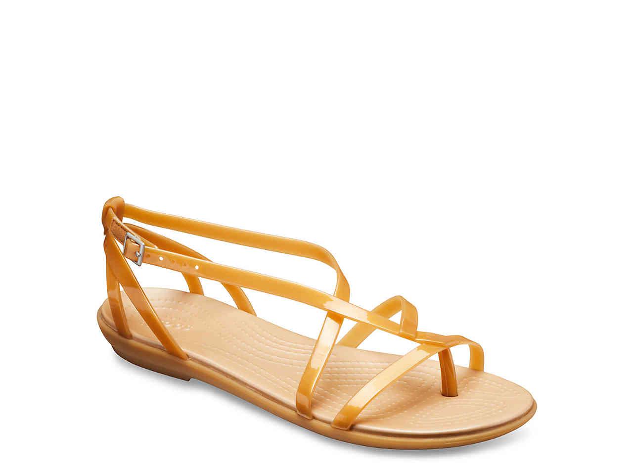 Crocs™ 's Isabella Gladiator Sandal in Dark Gold/Gold (Black) | Lyst