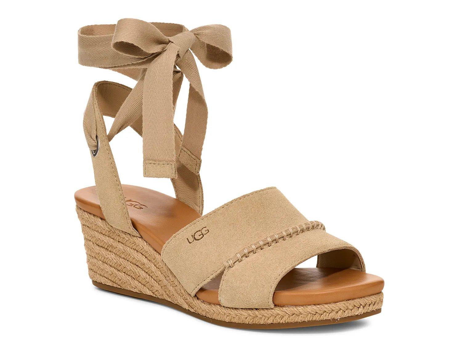 UGG Taia Espadrille Wedge Sandal in Metallic | Lyst