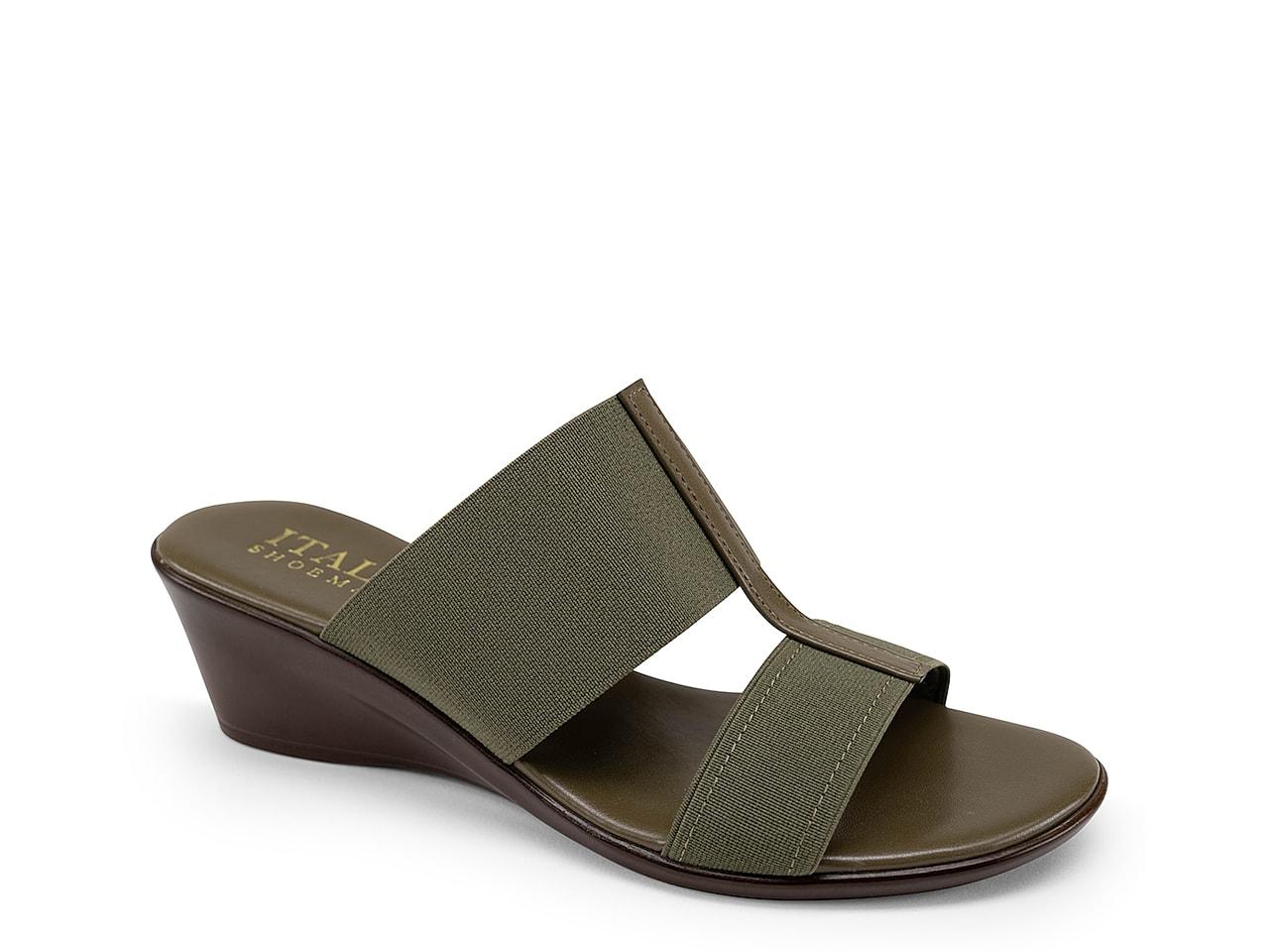 Italian Shoemakers Sadey Wedge Sandal in Green Lyst