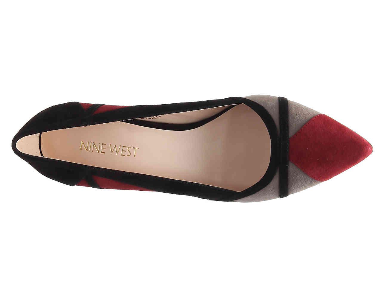 Nine West The Rock Pump in Red/Black 