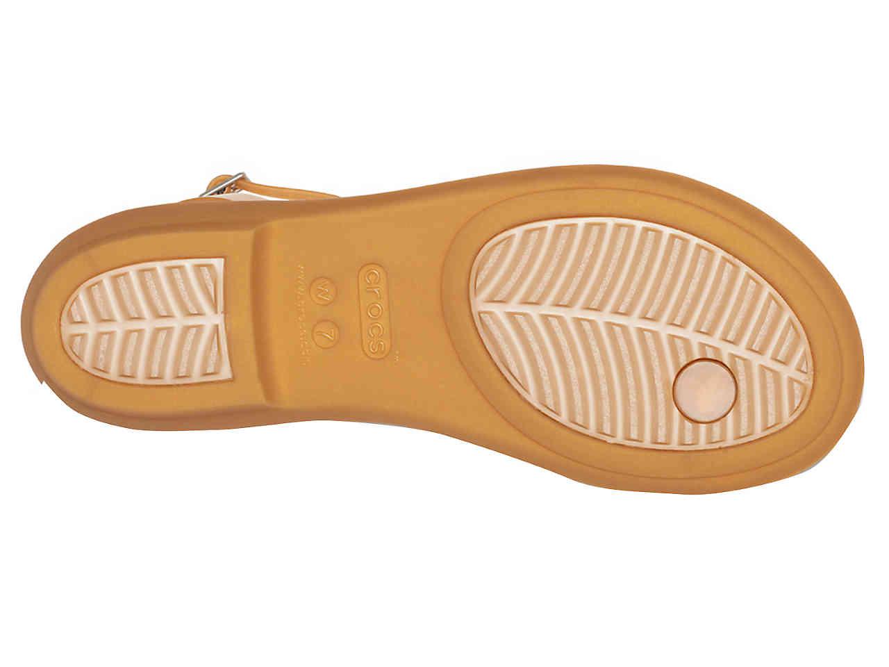 Crocs™ 's Isabella Gladiator Sandal in Dark Gold/Gold (Black) | Lyst