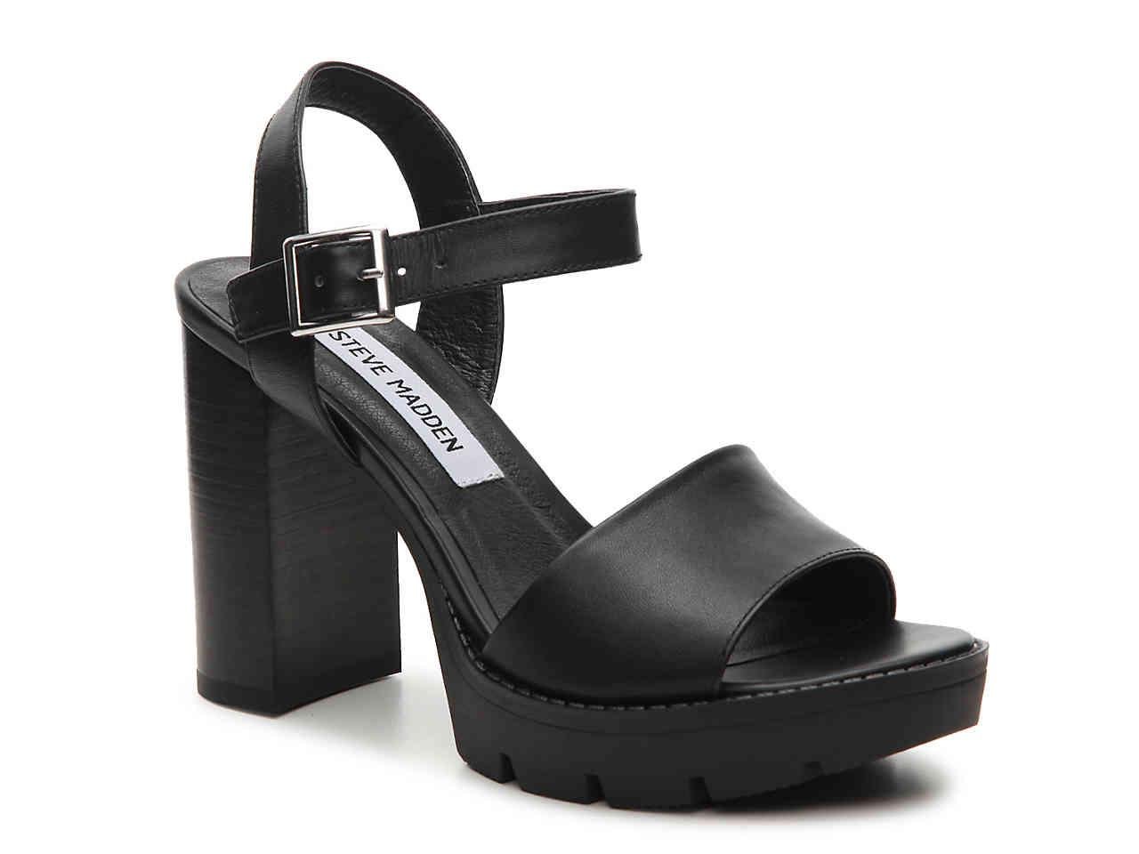 steve madden black platform sandals