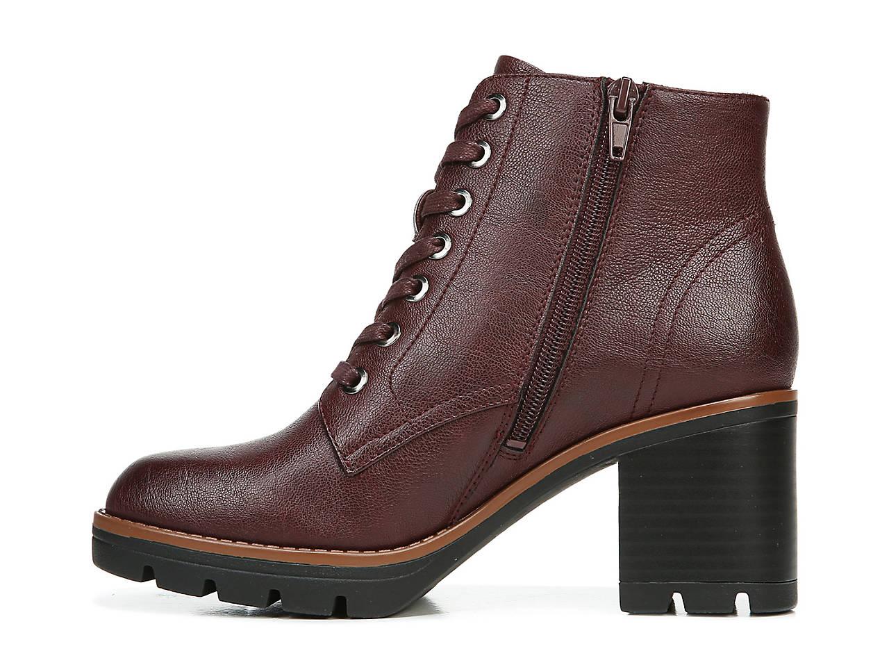 Naturalizer Synthetic Madalynn Combat Boot in Burgundy (Brown) - Lyst