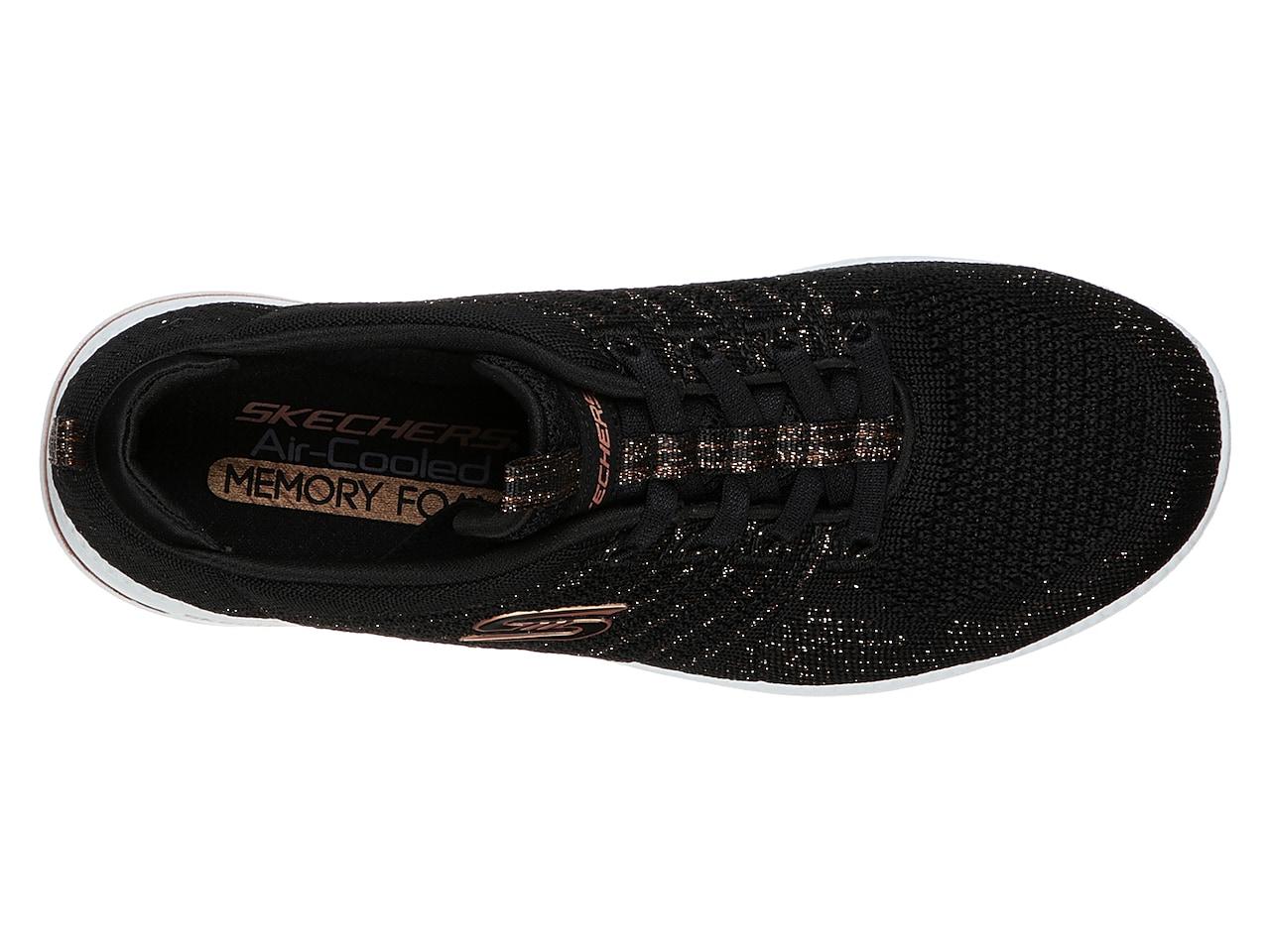 Skechers Synthetic City Pro Glow On Slip-on Sneaker in Black/Rose Gold ( Black) | Lyst