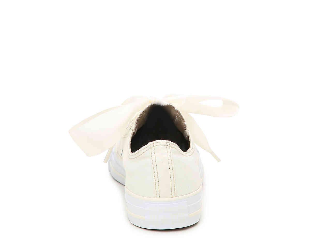 Converse Chuck Taylor All Star Egret Ribbon Sneaker in White | Lyst