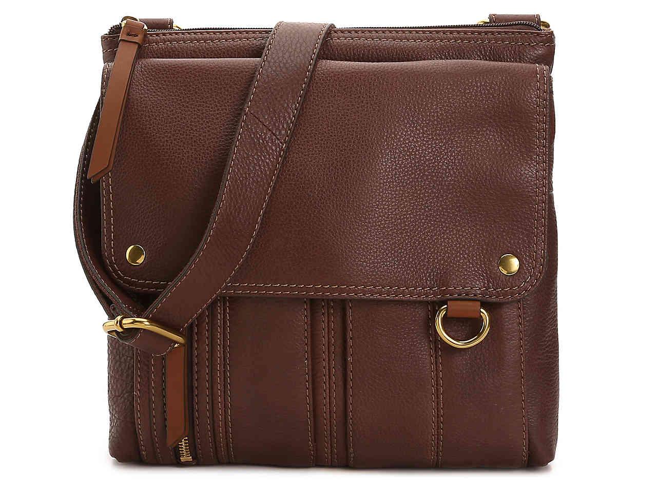 Fossil Morgan Leather Crossbody Bag in Brown - Lyst