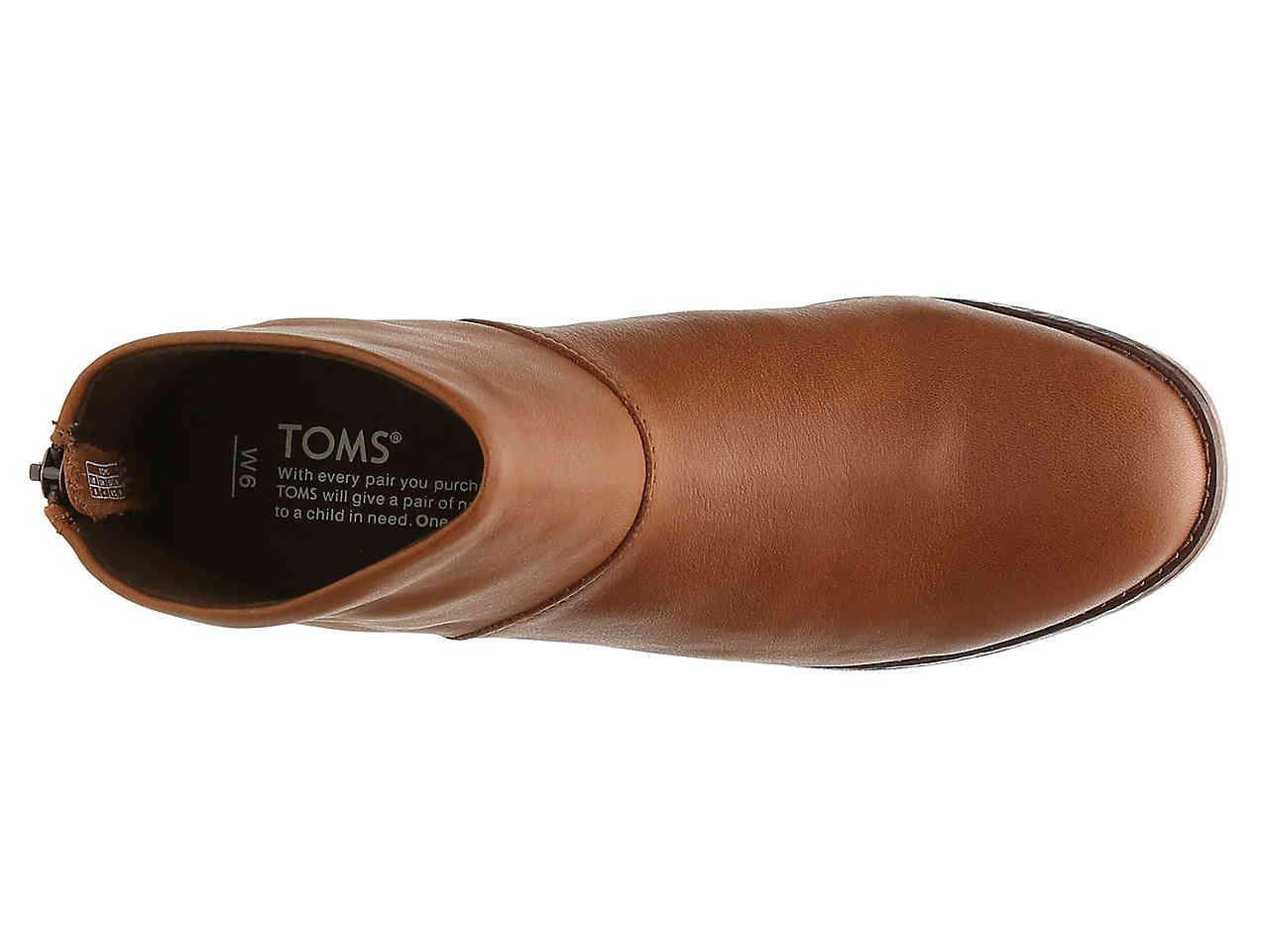 toms leila booties cognac
