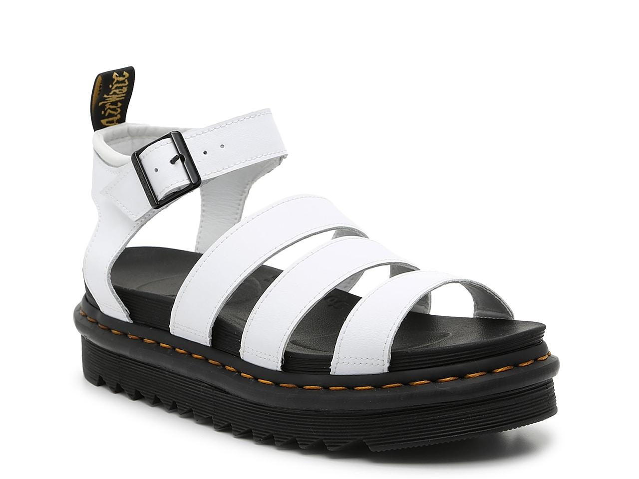 white doc sandals