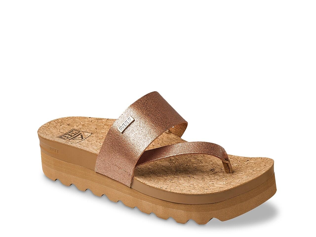 Reef Cushion Sol Hi Wedge Sandal in Black Lyst