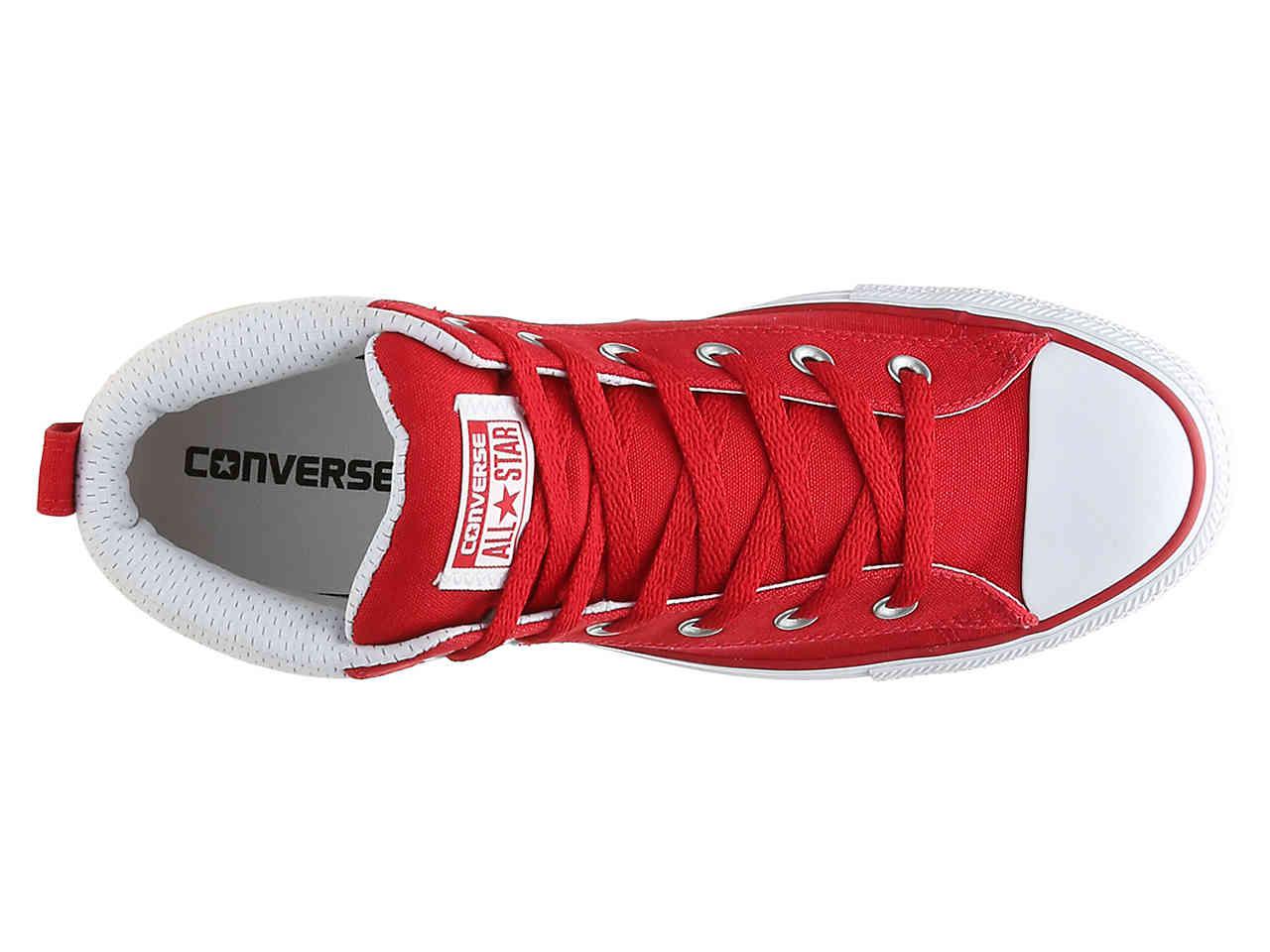 Converse Canvas Chuck Taylor All Star Street Mid-top Sneaker in Red for Men  | Lyst
