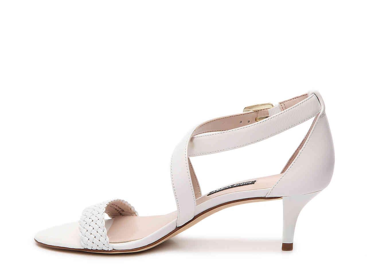 Nine West Lachlan Woven Sandal in White 