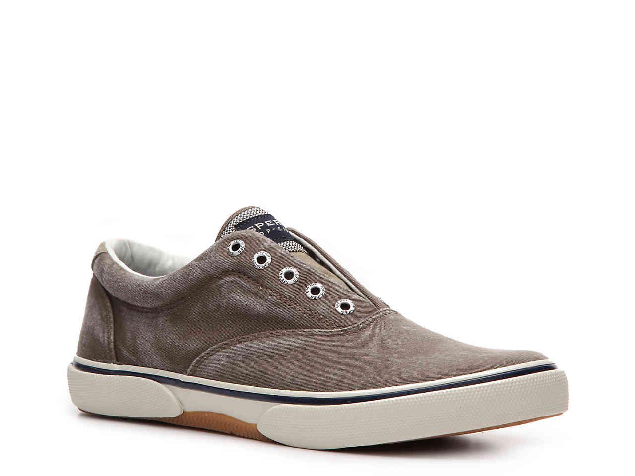 Sperry Top-Sider Canvas Halyard Laceless Slip-on Sneaker in Light Brown ...