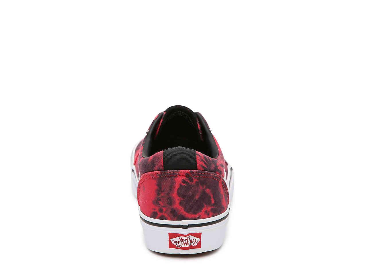vans red tie dye