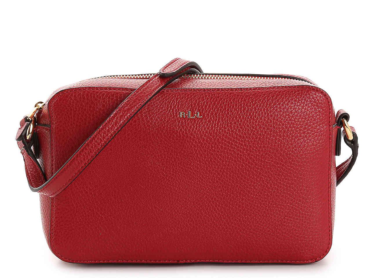 Lyst Lauren By Ralph Lauren Dowell Camera Leather Crossbody Bag in Red
