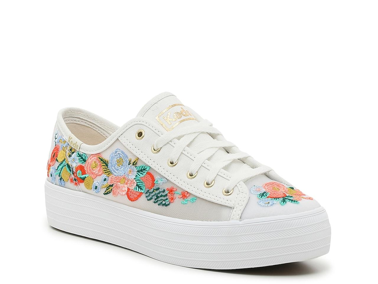 Keds Triple Kick Rifle Paper Co. Platform Sneaker in White Lyst