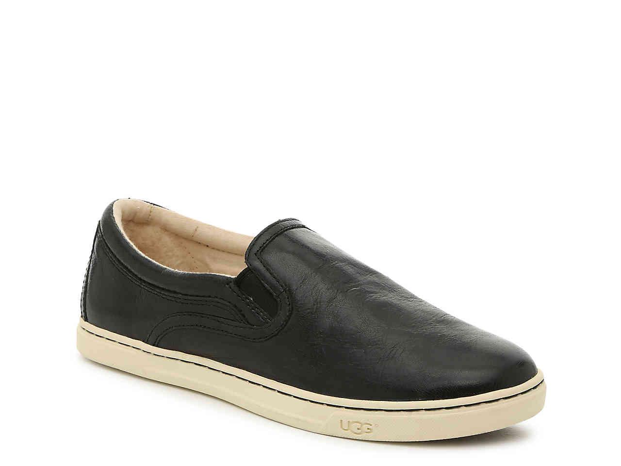 UGG Leather Kitlyn Slip-on Sneaker in Black - Lyst