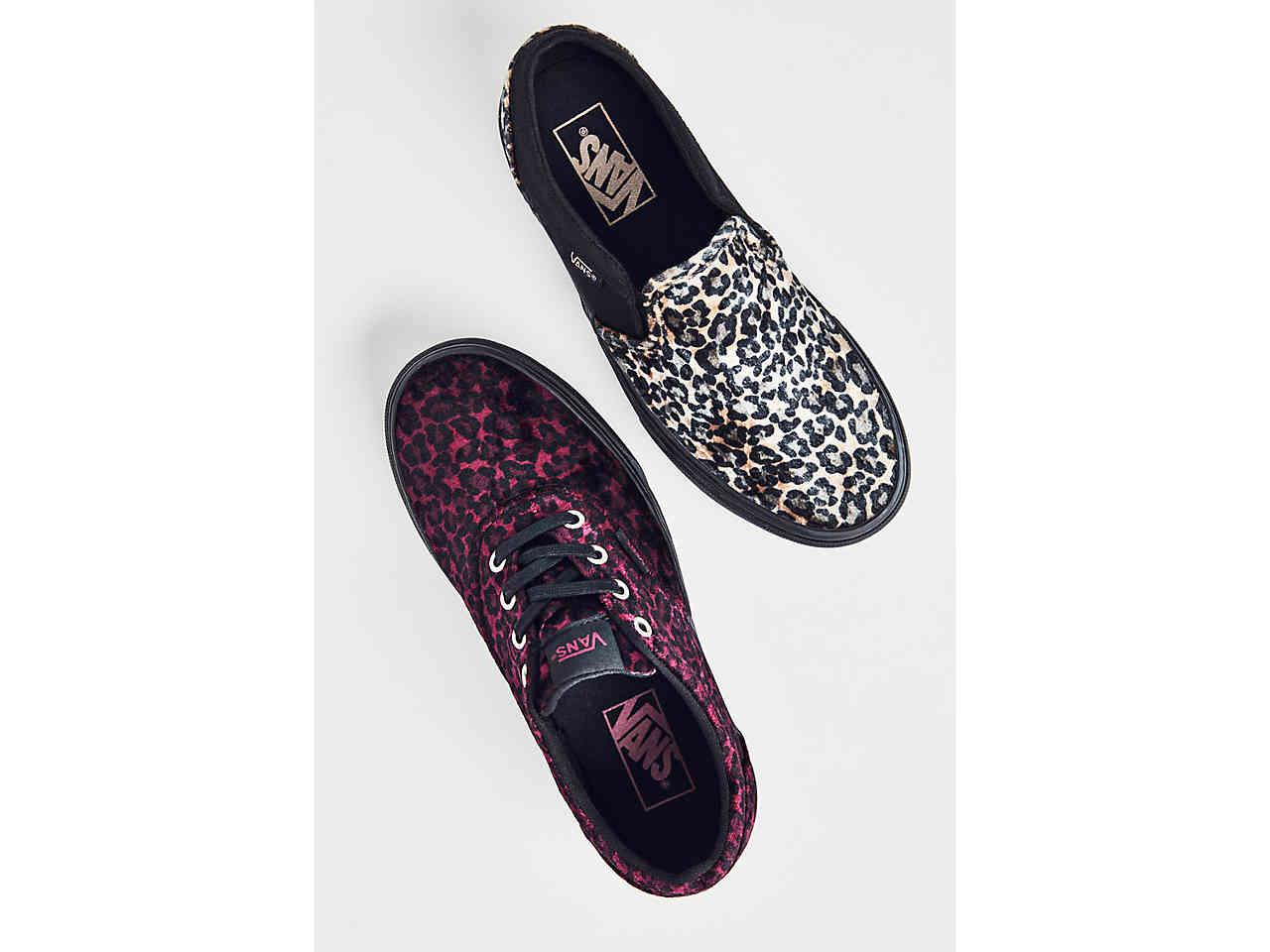 vans asher leopard slip-on sneaker