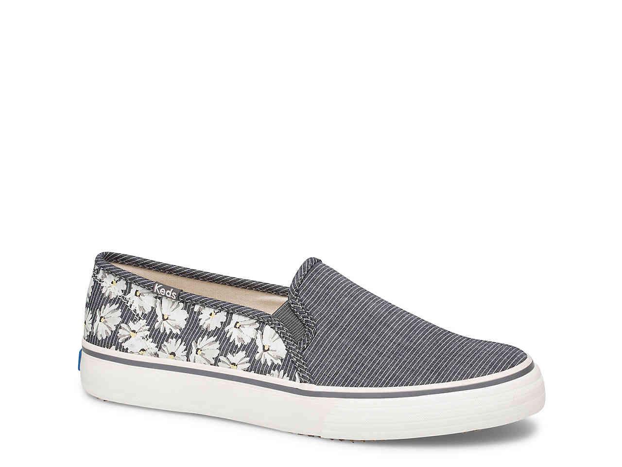 Keds Double Decker Slip-on Sneaker in Grey/White Floral (Gray) - Lyst